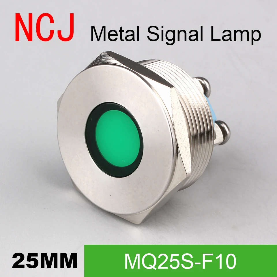 Металлическая светодиодная сигнальная лампа NCJ 25 мм светильник ПА пилота