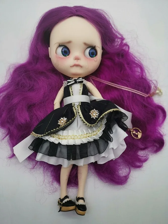 dolls with clothes Blyth девушка индивидуальные куклы обиды лицо - Цвет: dolls with clothes