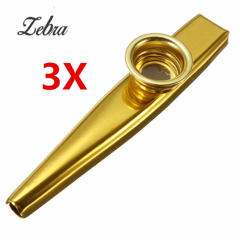 Зебра 3 шт./компл. Простой Легкий металлическая гармоника рот флейта kazoo для гитары музыкальный инструмент Lover игрушка в подарок