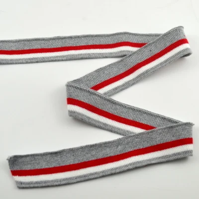 Эластичные хлопковые ребра плоские манжеты футболка трикотажная ткань