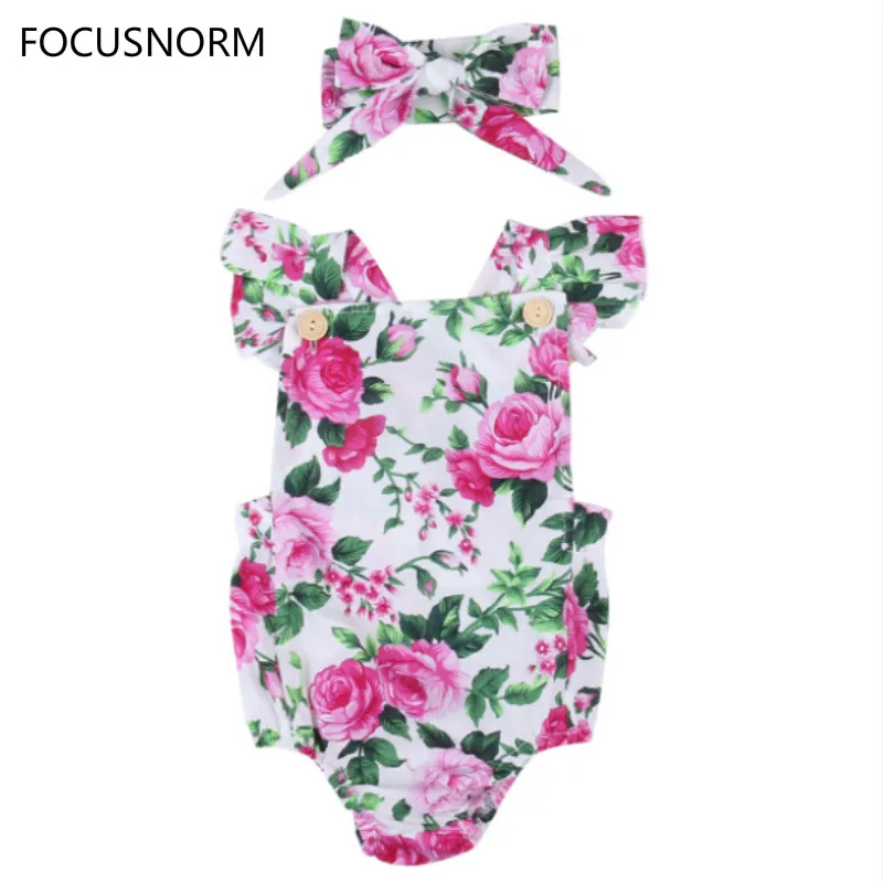FOCUSNORM боди для новорожденных девочек + повязка на голову 2 шт. Комбинезоны одежда