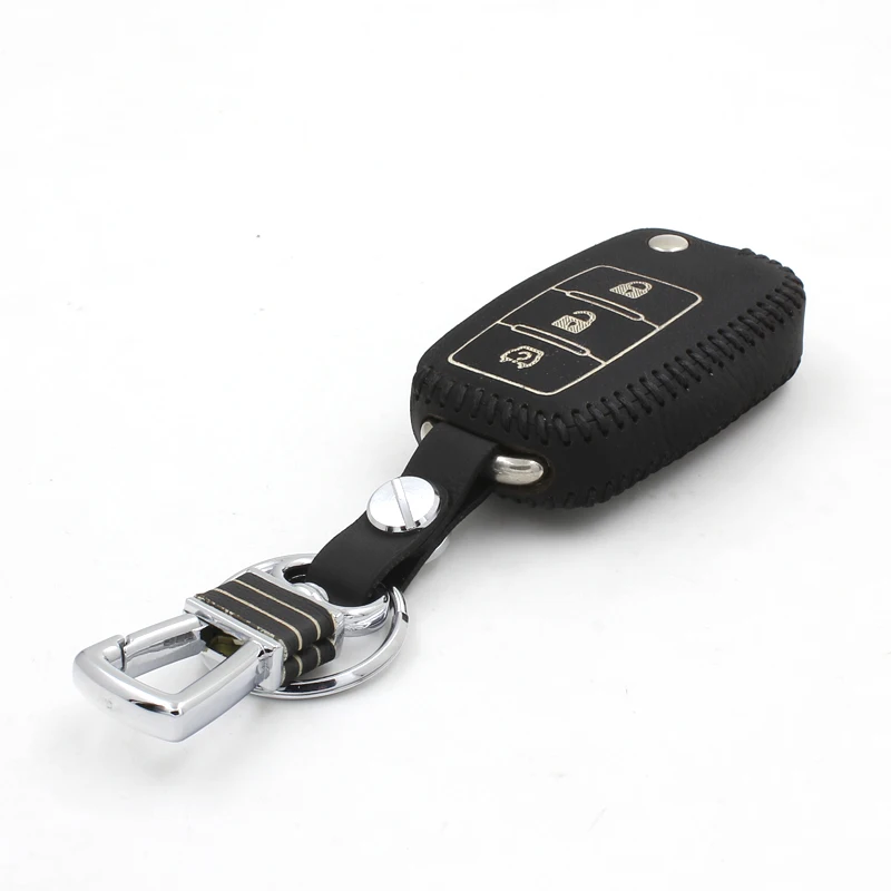 Luckeasy для dongfeng Fxauto 2010 2014 ключа автомобиля случае Натуральной Кожи брелок 2012