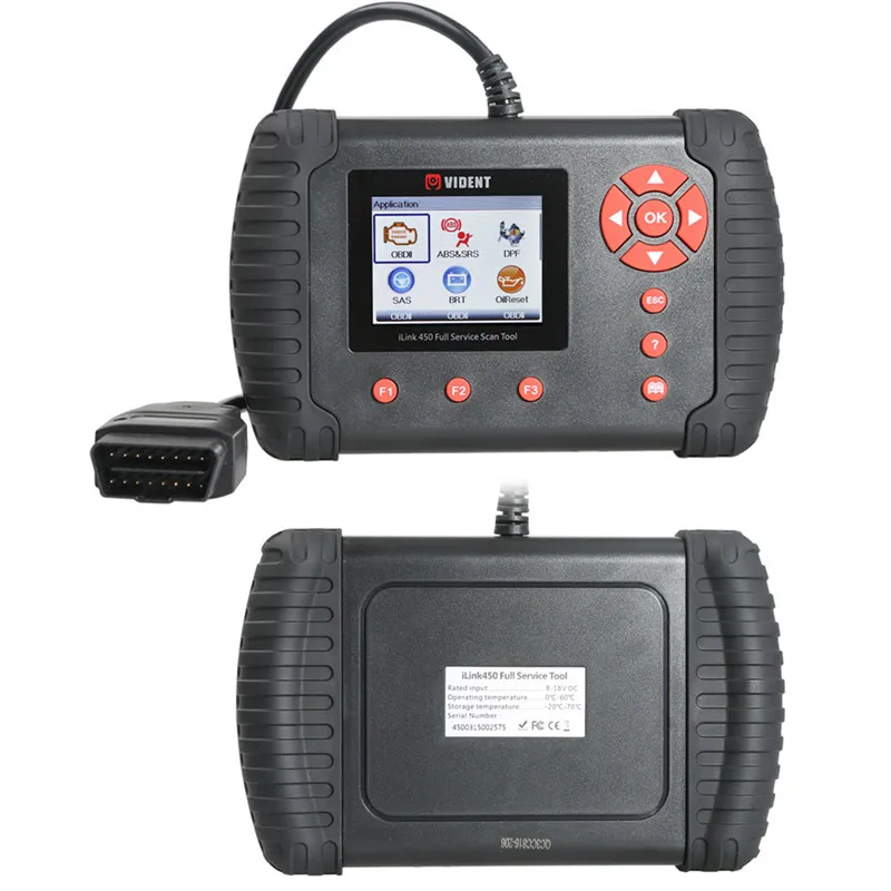 Vident iLink450 полный сервис OBD2 инструмент сканирования данных в режиме реального времени EPB/масло сервис/ABS& SRS сброс/конфигурация батареи и т. Д. iLink450 полный