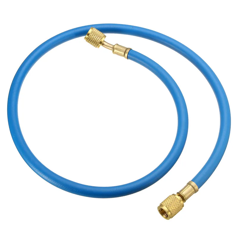 

Синий 90 см одиночный шланг HVAC 1/4 "SAE 500 PSI для зарядки A/C хладагента R410a R134a, надежное качество