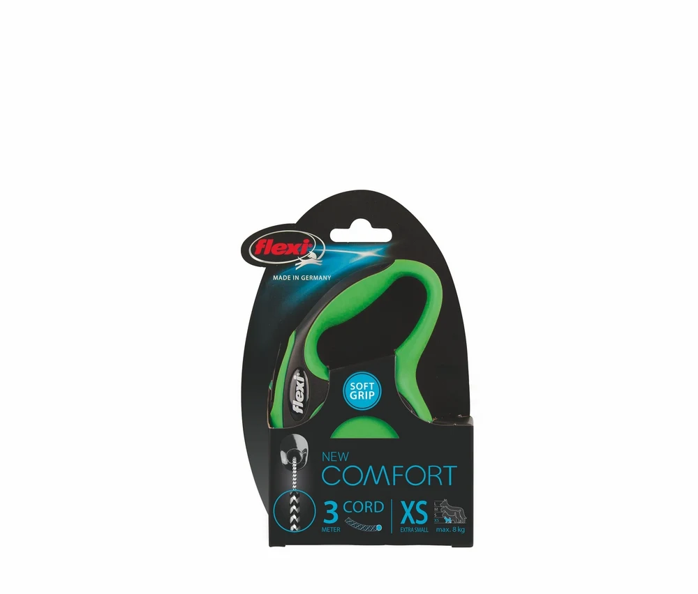 Поводок - рулетка Flexi для собак New Comfort XS (до 8 кг) шнур 3 м. | Дом и сад