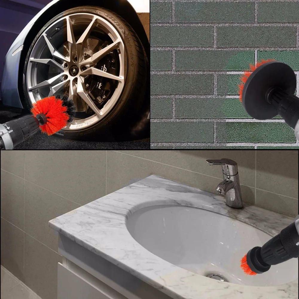 3 шт./компл. оранжевая нейлоновая силовая дрель Srubber насадка плитка и решетка