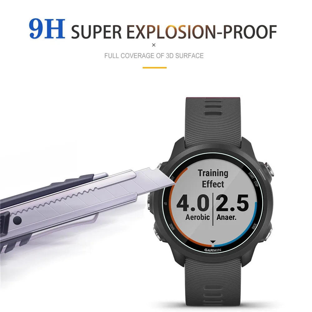 3 шт. закаленное стекло для защиты экрана Garmin Forerunner 245/245 музыкальные часы 9H 2.5D HD