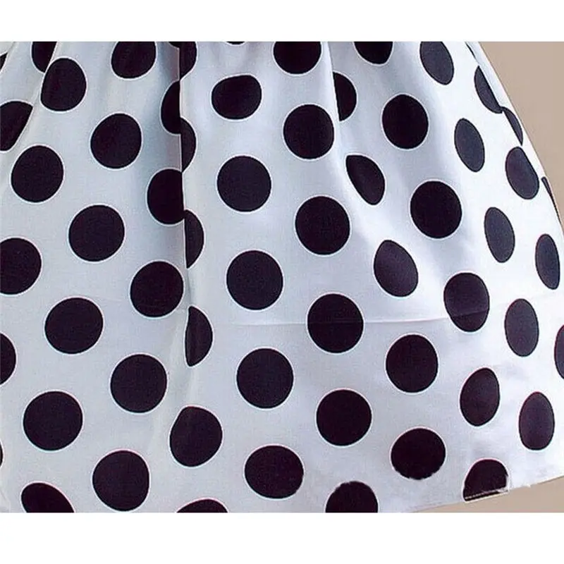 Xmas Princess Baby Kids Girls Party Bridesmaid Dress Polka Dot Gown Dresses 2-7Y Emmababy Lesiure Cute Girl Drop Shipping | Детская