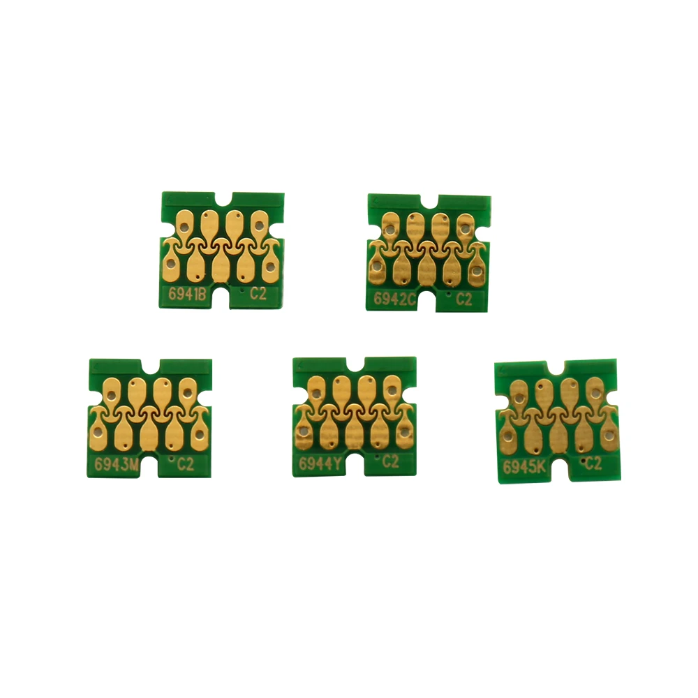 

Чип картриджа T6941- T6945 5 шт. для картриджей Epson, одноразовые чипы для Epson T3270D, T5270D, T7270, T3000, T5000, T7000, T3270