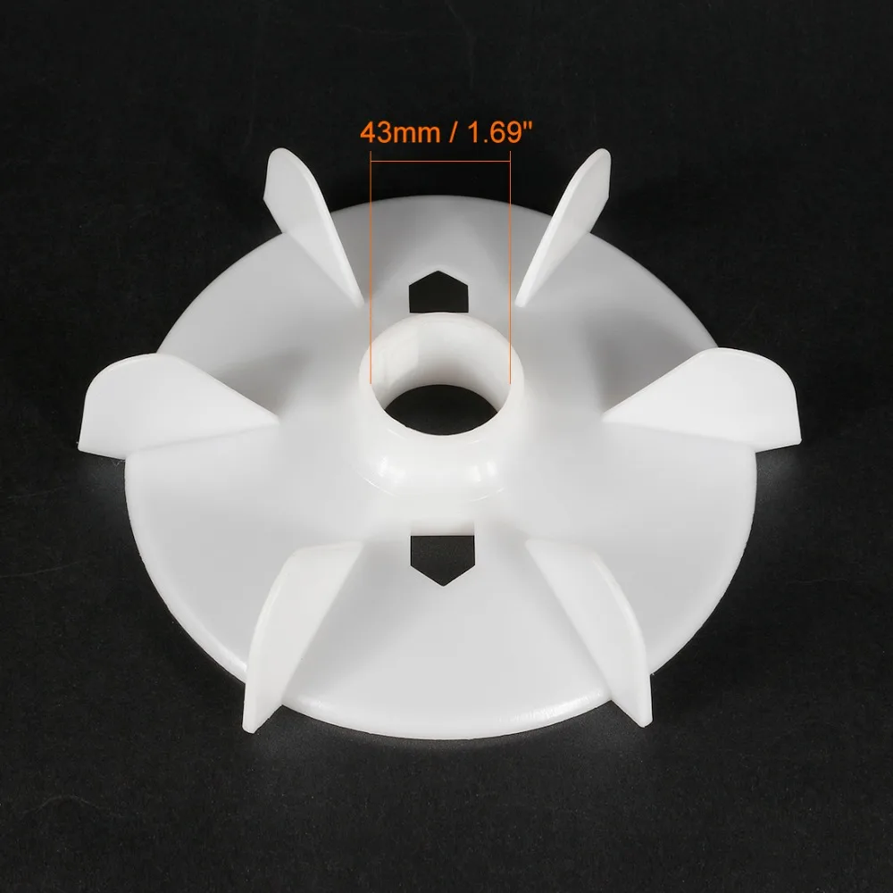 

Uxcell 4Pcs 240x43mm/215x38mm/175x28mm/150x28mm White Plastic Round Shaft Replacement 6 Impeller Motor Fan Vane