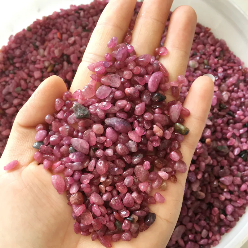 

100g Natural Rubellite Stone Red Tourmaline Gravel Rock Crystal Quartz Raw Gemstone Mineral Specimen Fish Tank Garden Decoration