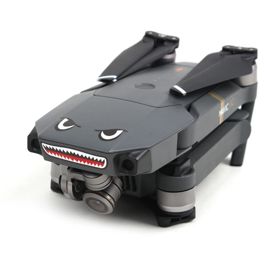 3M Stickers 2pcs Shark Face Decals Skin For DJI MAVIC PRO/Mavic Air /DJI Spark Sticker DIY Accessories | Электроника