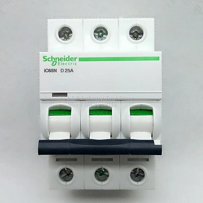 Новинка оригинальный миниатюрный автоматический выключатель Schneider Electric IC65N 3P D25A