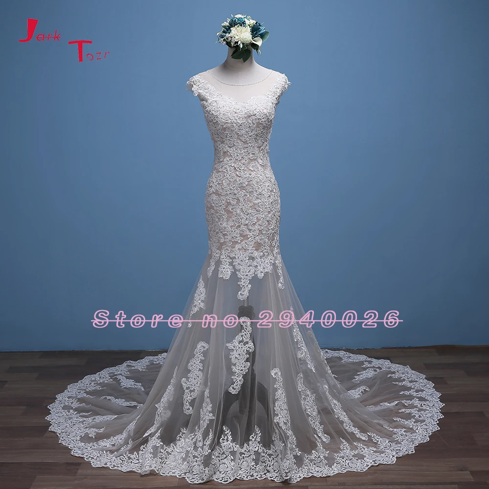 Jark Tozr Vestidos De Noiva Princesa с открытыми плечами Тюль цвет Шампань Великолепная Съемный