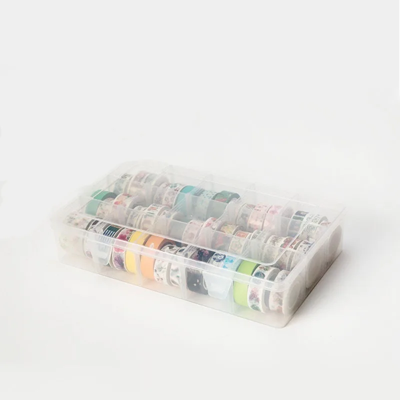 Прозрачный органайзер для хранения 15 коробка с отделениями ленты Washi товары