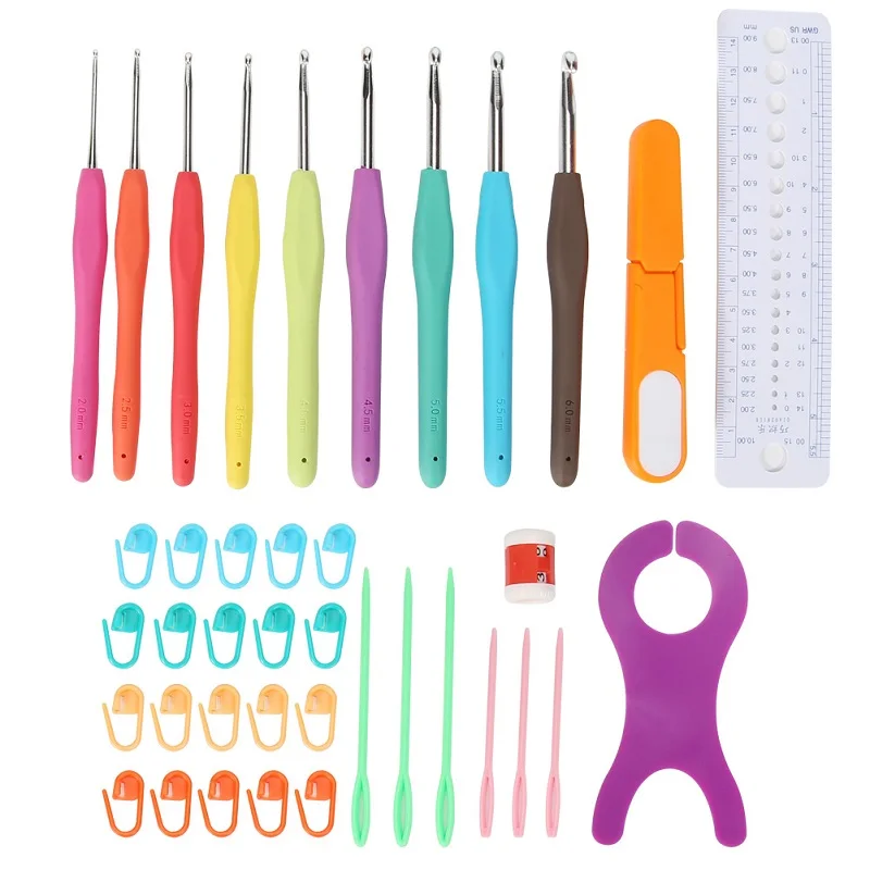 needle set Портативный мешок для хранения пряжи для нитей ткань Оксфорд шерсть крючком Вязание вязальный крючок-игла Органайзер - Цвет: needle set