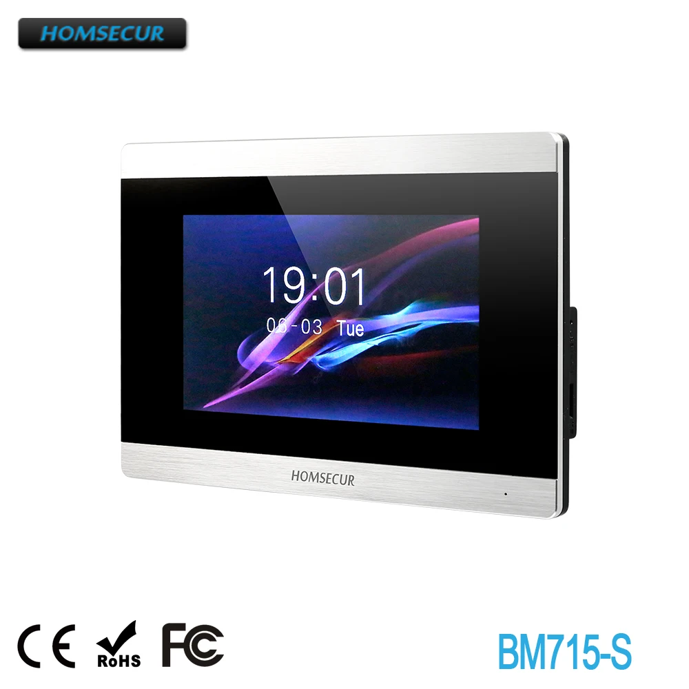 HOMSECUR BM715 S внутренний монитор с сенсорным экраном 6 языков поддержка HDK серии 1V1 1V2