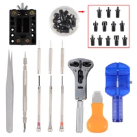 13 in 1 professional accessory set for watch repair tools kit watch case open pry screwdriver clock watch parts for phones