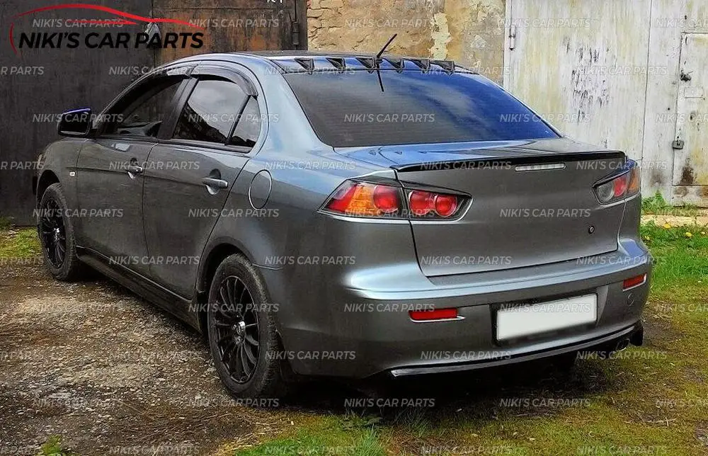 Спойлер навес на крыше для Mitsubishi Lancer X 2007- шесть зубьев ABS пластик специальный Аэро крыло динамическое литье украшения
