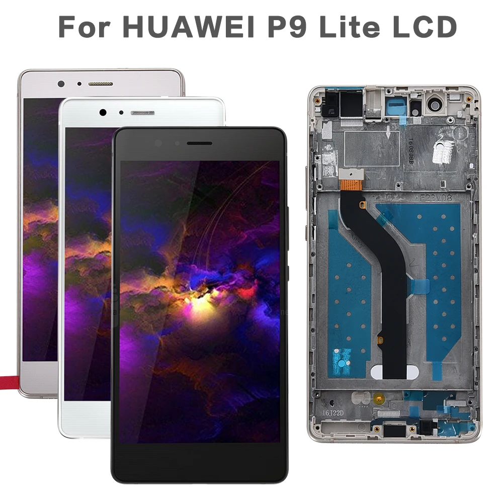 IPS дисплей для HUAWEI P9 Lite LCD сенсорный экран дигитайзер G9 ЖК с рамкой Замена|Экраны