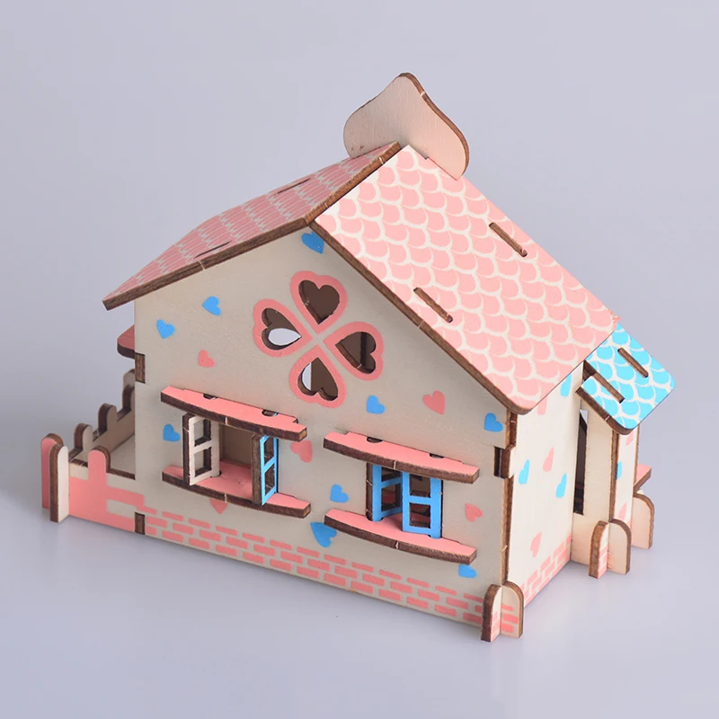 DIY шоколадная хлопчатобумажная 3D деревянная строчка diy Модель Набор игрушек для