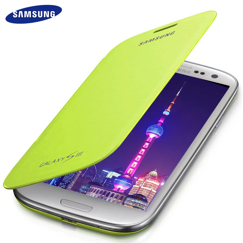 Чехол книжка для Samsung S3 100% оригинальный Galaxy SIII S 3 i9300 Противоударная камера с