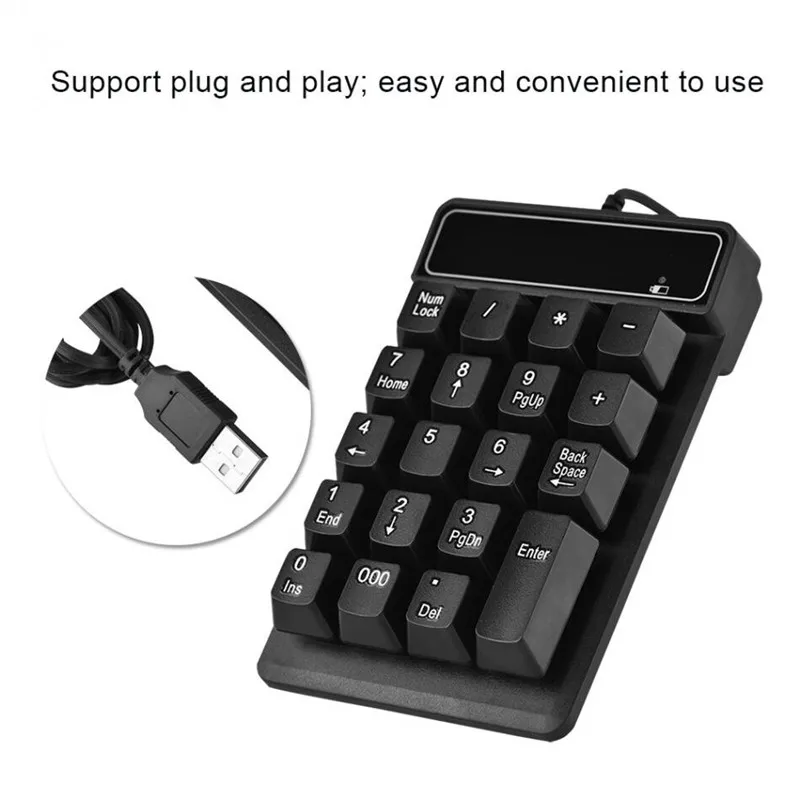 Basix keyboardUSB Проводная цифровая клавиатура механическая с цифрами 19 клавиш