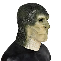 Alien Lizard Mask Страшная латексная маска Монстр инопланетянин голова Маска НЛО Скелет космическое создание и Хэллоуин маскарад Вечерние Masaka - Цвет: Alien Lizard Mask
