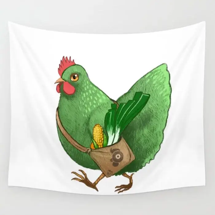Be Happy Lovely Animals Pattern хиппи гобелен настенный утепленный с рисунком курицы Декор для