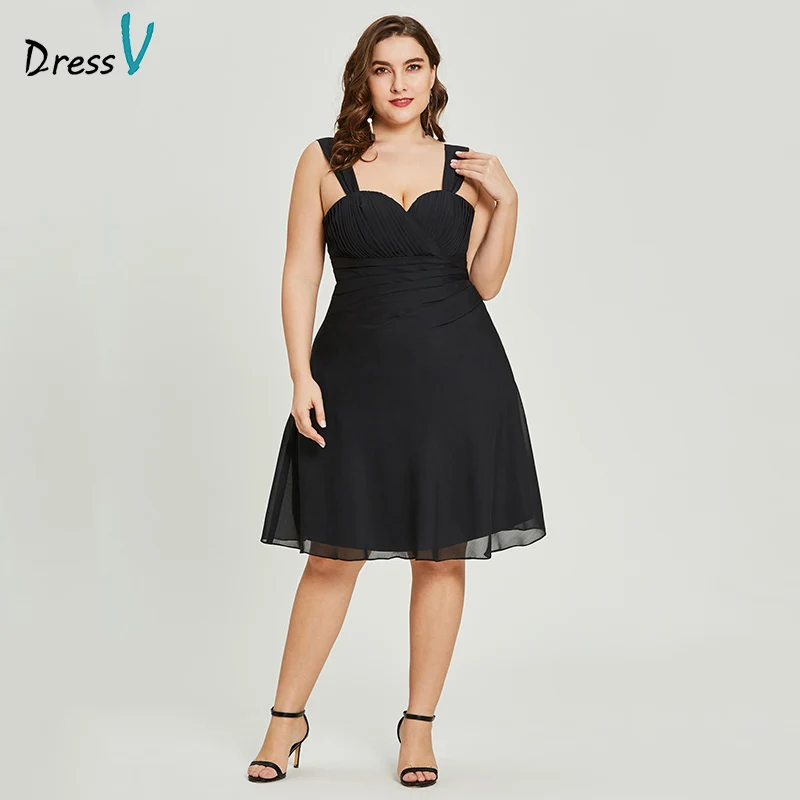 Черное коктейльное платье Dressv трапециевидной формы недорогое элегантное модное