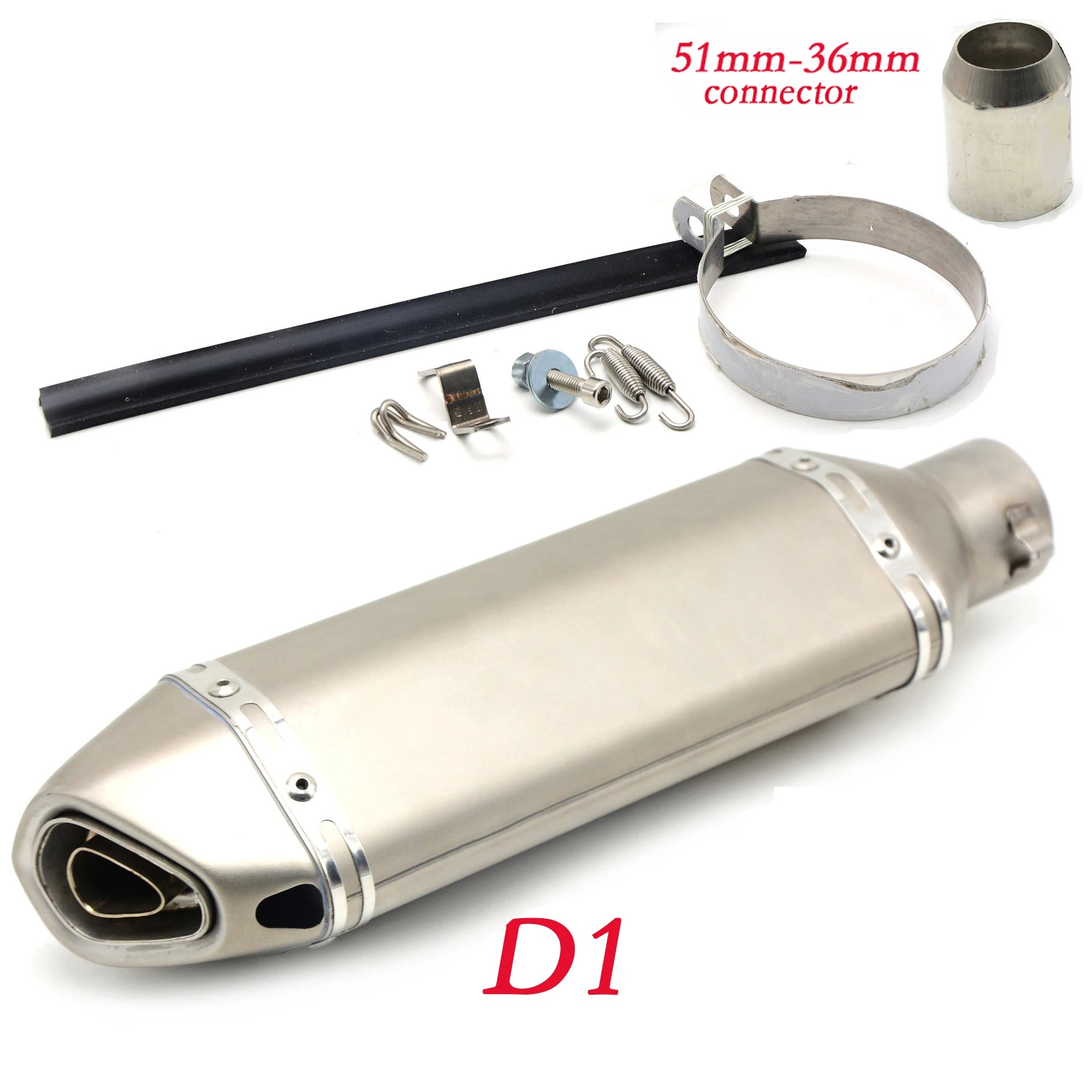 Motorcycle Inlet 51mm exhaust muffler pipe with db killer 36mm connector For BMW K1200R K1300 S/R/GT SPORT K1200S K1300R | Автомобили и