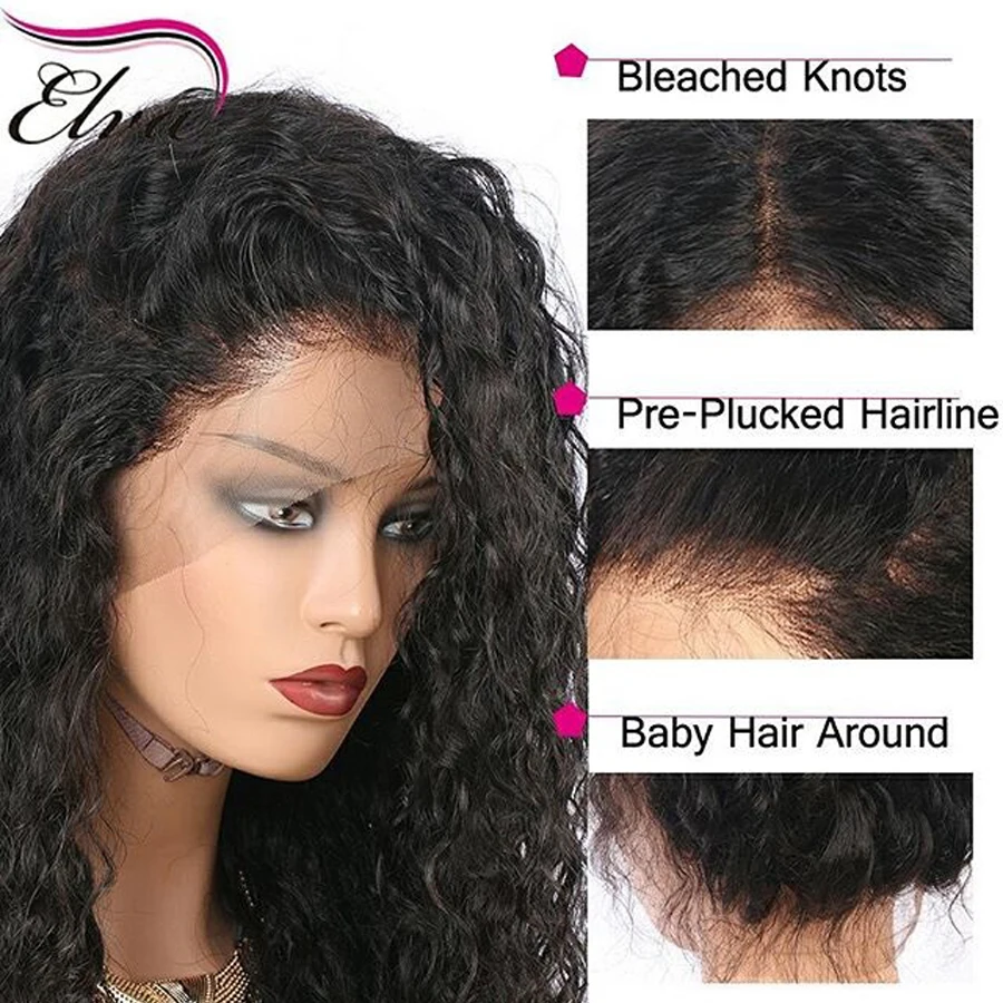 Elva шелк база 150 плотность кружева передние человеческие волосы парики