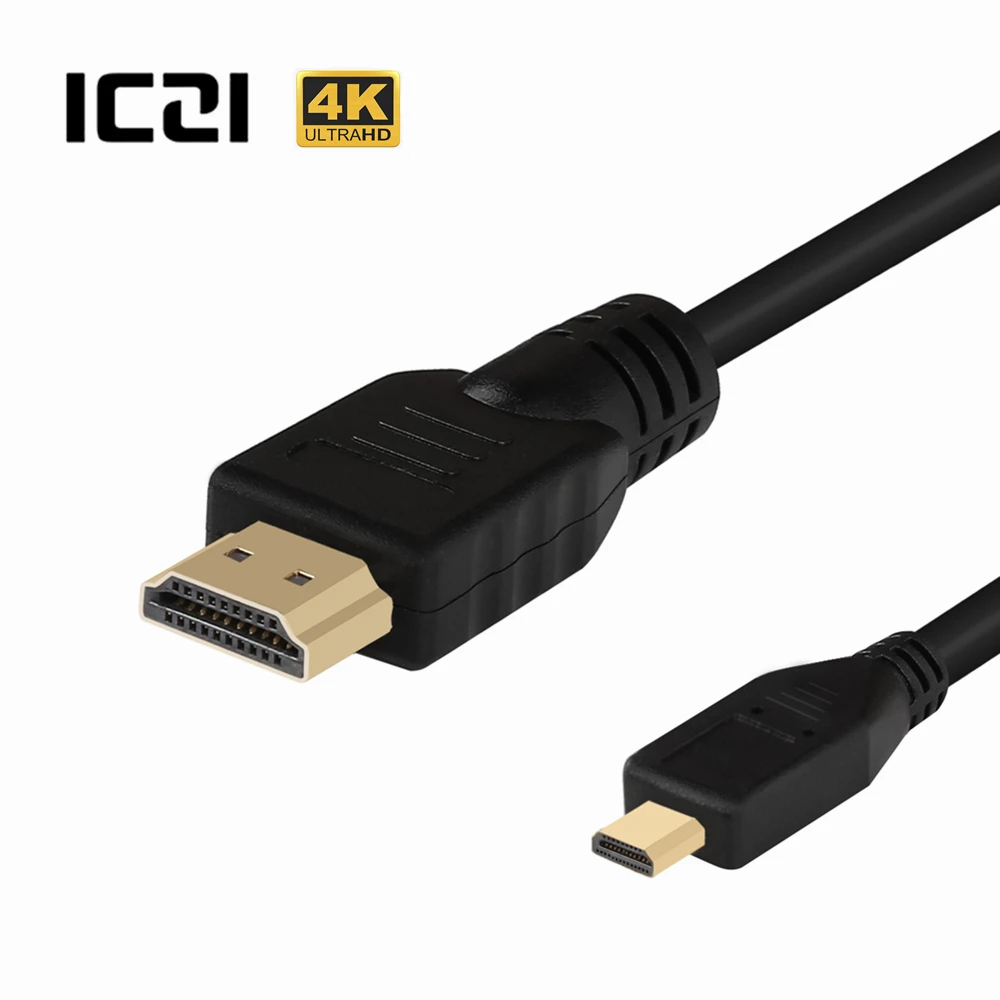 ICZI 1,8 m Micro HDMI к HDMI кабель 4 K 3D аудио адаптер для GoPro Hero 7 черный 6 5 4