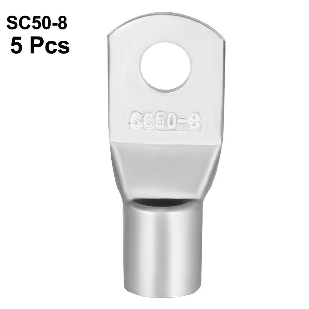 Uxcell 5 шт./лот SC50 8 неизолированные медные люверсы трубчатые зажимные соединители