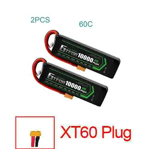 2S10000mah60C-XT60 GTFDR lipo батарея 7,4 V 10000mAh 2S 60C 80C 100C RC батарея Deans XT60 для 1/8 1/10 автомобилей RC лодка вертолет Квадрокоптер лодка автомобиль - Цвет: 2S10000mah60C-XT60