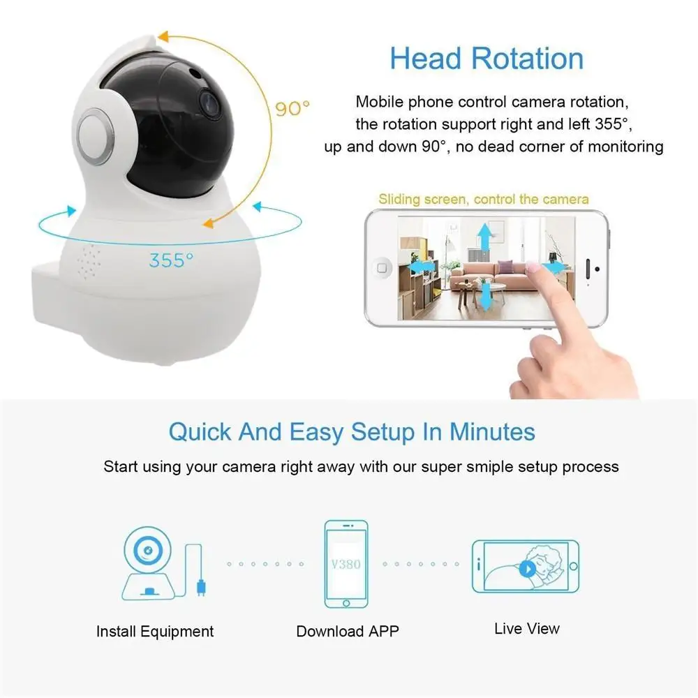 Security camera Mini Camera CCTV WiFi IP 1080 P P2P Audio | Безопасность и защита