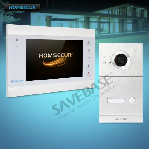 HOMSECUR 7 &quotпроводной Hands free видео и аудио умный дверной звонок 1.3MP с наружным