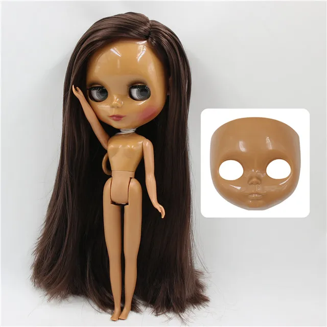 normal body doll Заводская кукла blyth 1/6 bjd нормальное/шарнирное тело 30 см, руки AB и Лицевая панель как подарки - Цвет: normal body doll