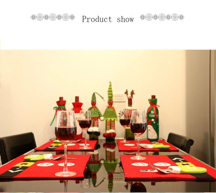 Коврики для рождественских ножей, вилок, подложки под тарелки, коврики для стола, декоративные салфетки для рождественской вечеринки, удобн... от AliExpress RU&CIS NEW
