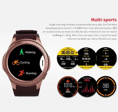 Microwear L1 спортивные Смарт часы для Android IOS сердечного ритма 2G Wifi Bluetooth Вызов 0.2MP