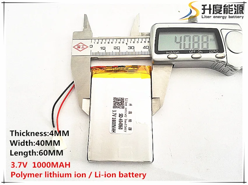 

10pcs [SD] 3.7V,1000mAH,[404060] Polymer lithium ion / Li-ion battery for TOY,POWER BANK,GPS,mp3,mp4,cell phone,speaker