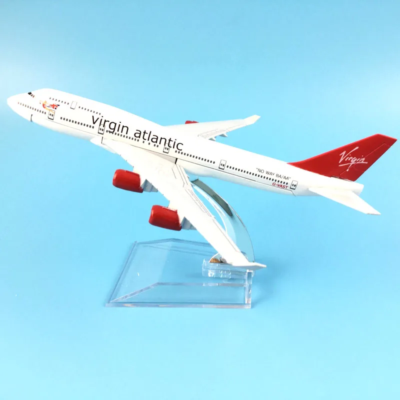 Авиалайнер 16 см VIRGIN ATLANTIC 747 металлический сплав модель самолета Игрушечная