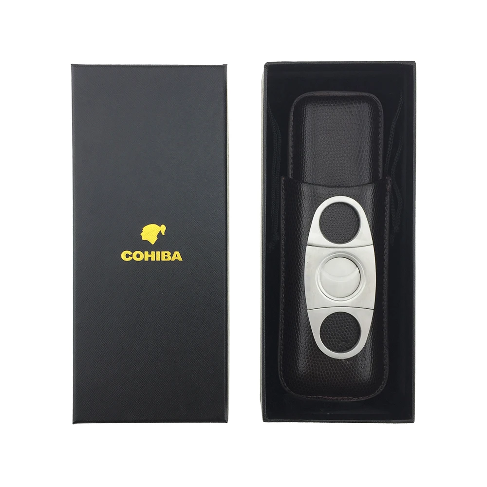 Cohiba модные аксессуары для сигар Путешествия Портативный кожаный чехол держатель