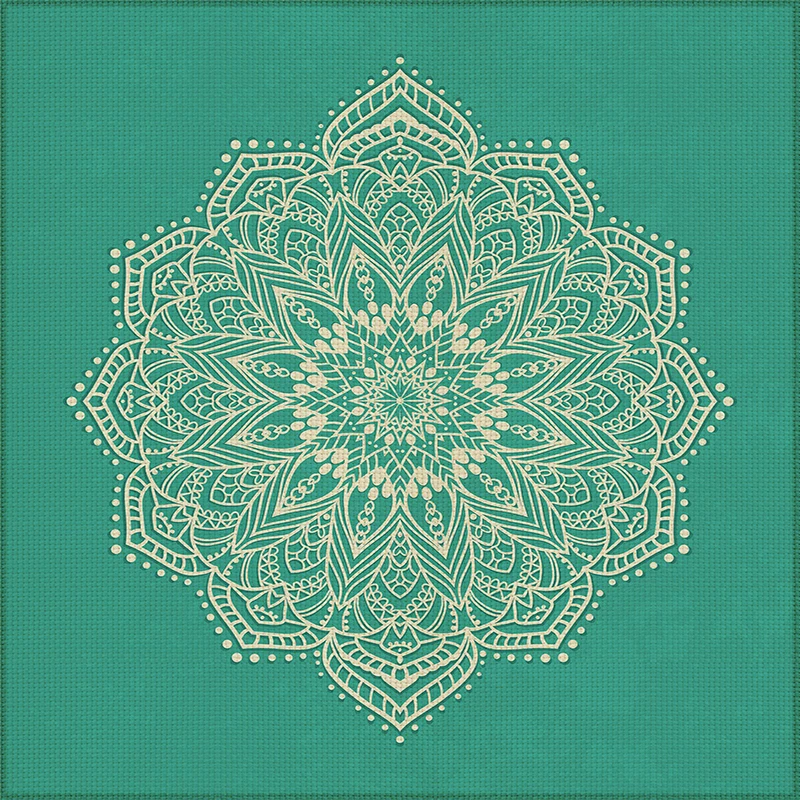 Carpet For Living Room Bedroom Cultural Circles Texture Abstract Pattern Modern Shapes Floral Decorations Lines Art Beige Green |