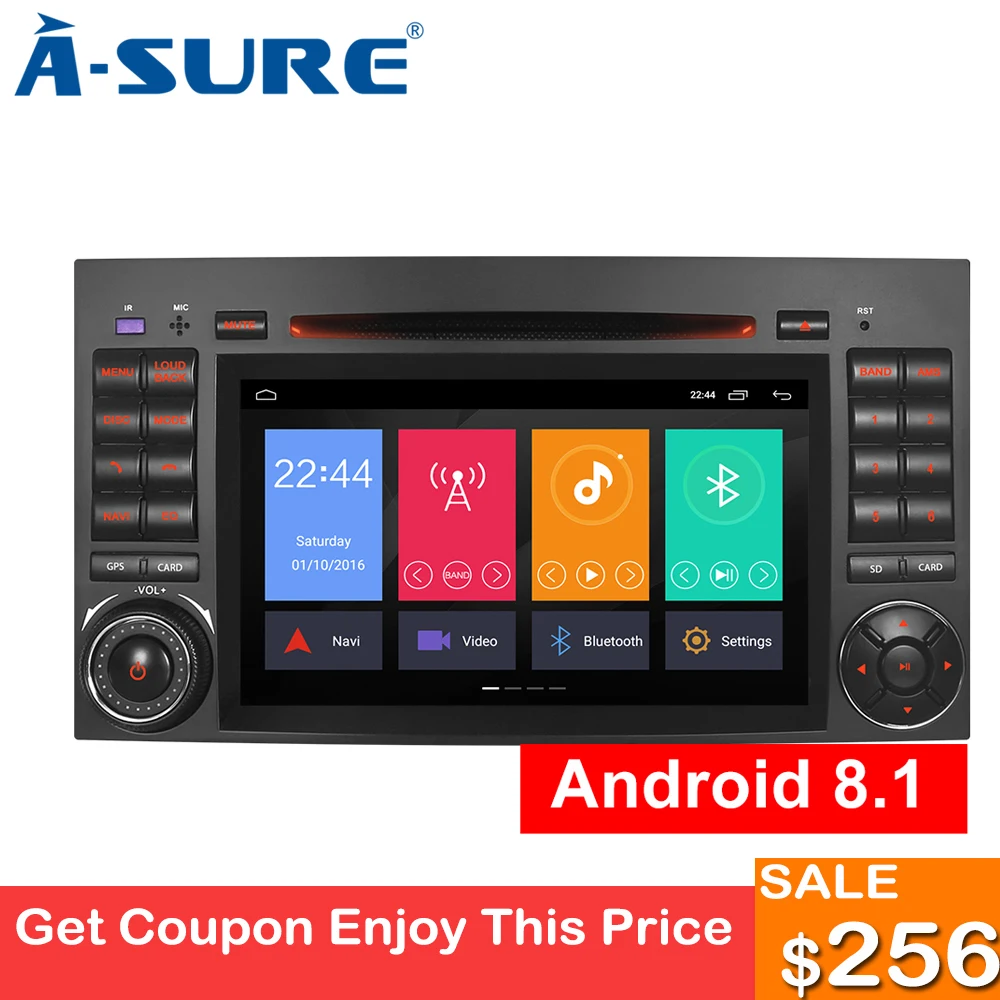 A Sure Quad Ocore Android 8 1 радио DVD GPS плеер для Mercedes Benz B class W245 Sprinter Viano Vito C класс CLK W209