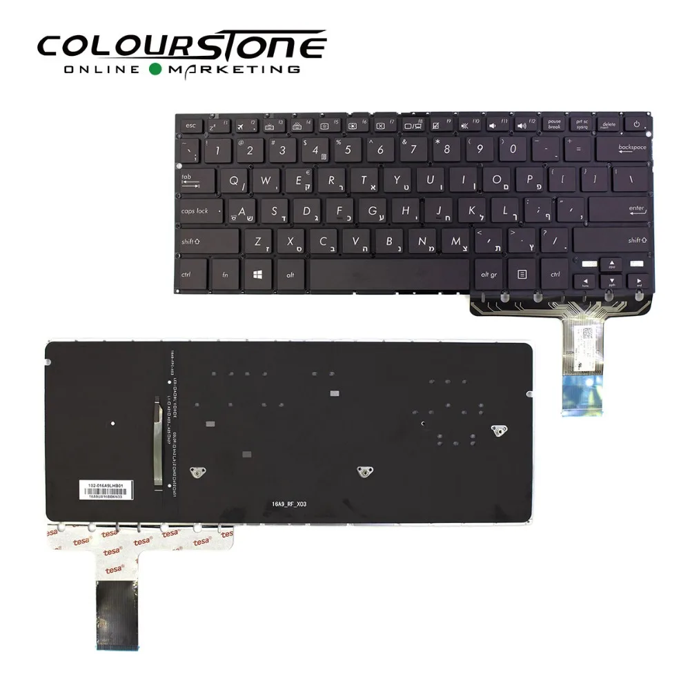 Клавиатура для ноутбука ASUS UX330 UX330UA черная с подсветкой без рамки HB