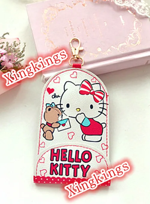 Темно-серый Hello kitty милый брелок для ключей с задней крышкой для держатель для карт KX-K35488 - Цвет: Темно-серый