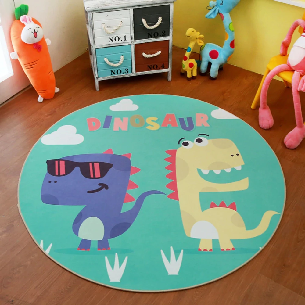 Детский игровой коврик пазл детская комната мультфильм круглый ковер спальня