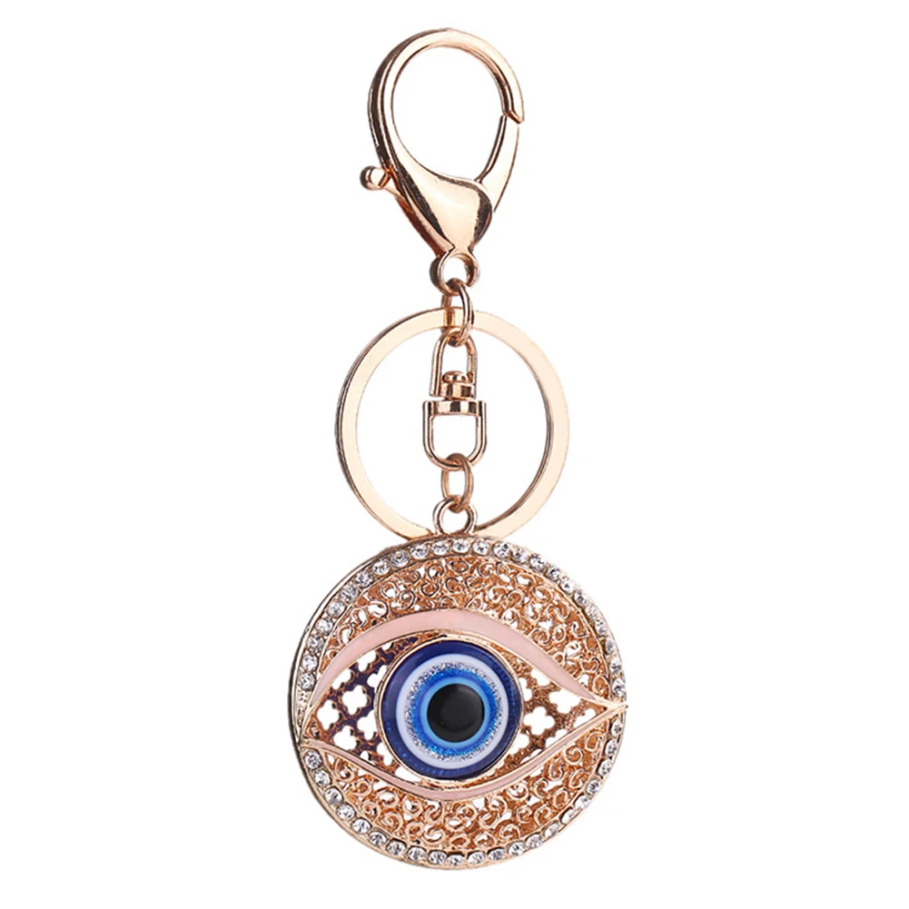 Women Big Eye Hollow Out Round Pendant Keychain Car Key Ring Purse Bag Ornament | Украшения и аксессуары