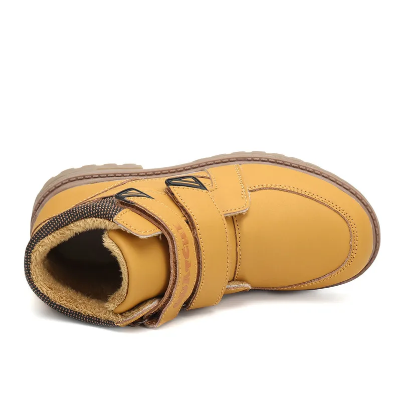 Зимние сапоги для мальчиков модная детская обувь Теплые ботильоны зимние